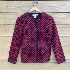 JM Collection Wool Blend Button Up Cardigan Petite Medium